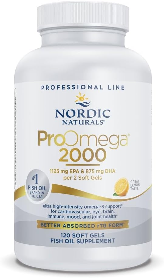Nordic Naturals ProOmega 2000 | High-Potency Omega-3 | 120 Soft Gels