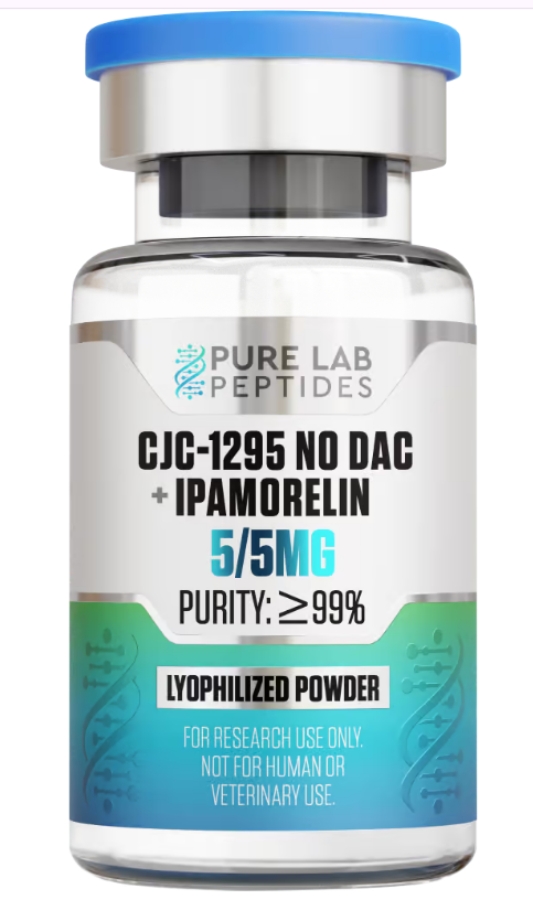 Pure lab peptides CJC-1295 NO DAC + Ipamorelin (10mg Blend) | Supports Research Into Selective Growth Hormone Pulse Patterns