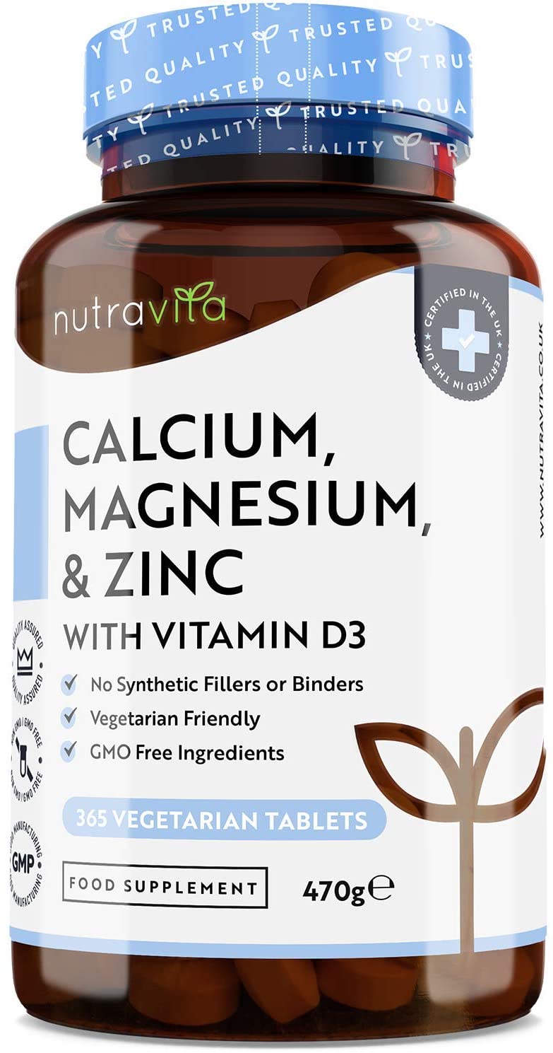 Nutravita | Calcium Magnesium Zinc Vitamin D3 Tablets | 365 Tablets