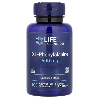Life Extension D,L-Phenylalanine 500mg – 100 Vegetarian Capsules