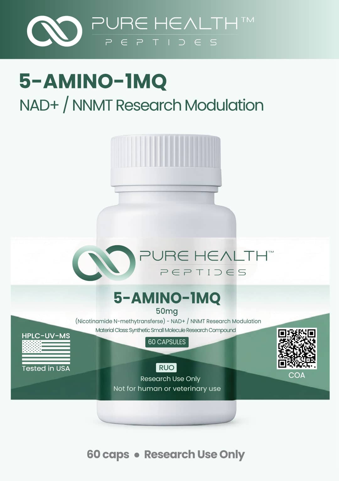 Pure Health Peptides 5-Amino-1MQ 50mg – 60 Capsules