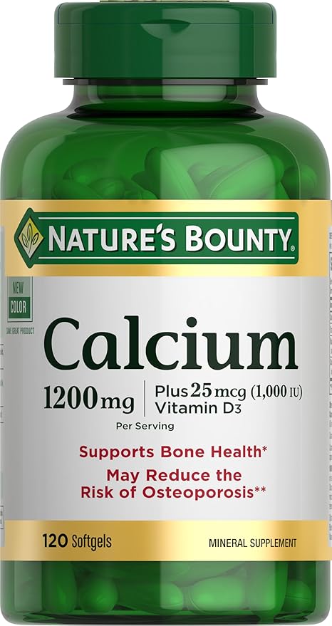 Nature's Bounty Calcium 1200mg with 1000 IU Vitamin D3 | 120 Count