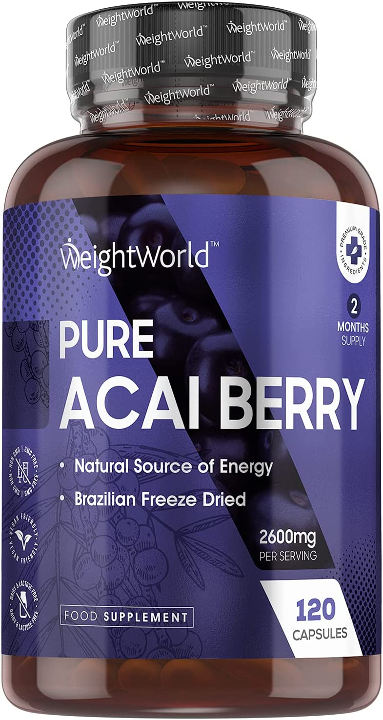 WeightWorld Acai Berry Supplement - 2600mg Equivalent | 120 Capsules