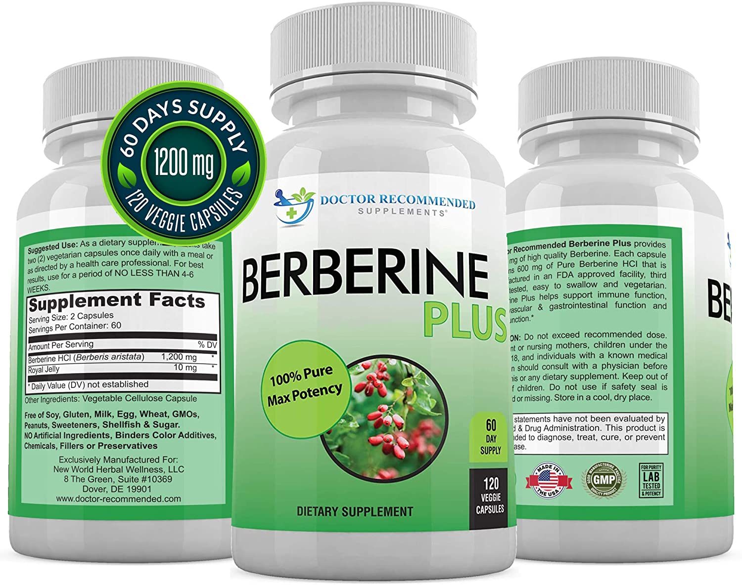 Berberine Plus: Natural Blood Sugar &amp; Weight Support | 120 Capsules