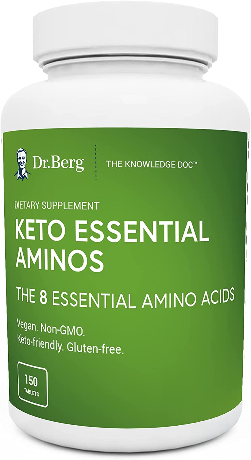 Dr berg's Keto Essential Amino acids,150 Tablets  الأحماض الأمينية الأساسيه ، 8 أحماض أمينية أساسيه، 150 قرص