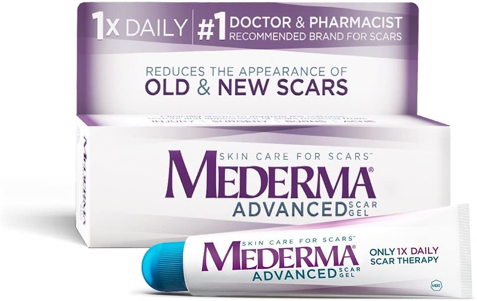 Mederma Advanced Scar Gel - 1x Daily: Use less, save more - Reduces the Appearance of Old &amp; New Scars - #1 Doctor &amp; Pharmacist Recommended Brand for Scars - 0.7 ounce, 0.7 Ounce جل ميديرما المتطور للندبات ، مرة واحدة يوميا (إستخدام أقل) ، يقلل ظهور الندبات القديمة والجديدة
