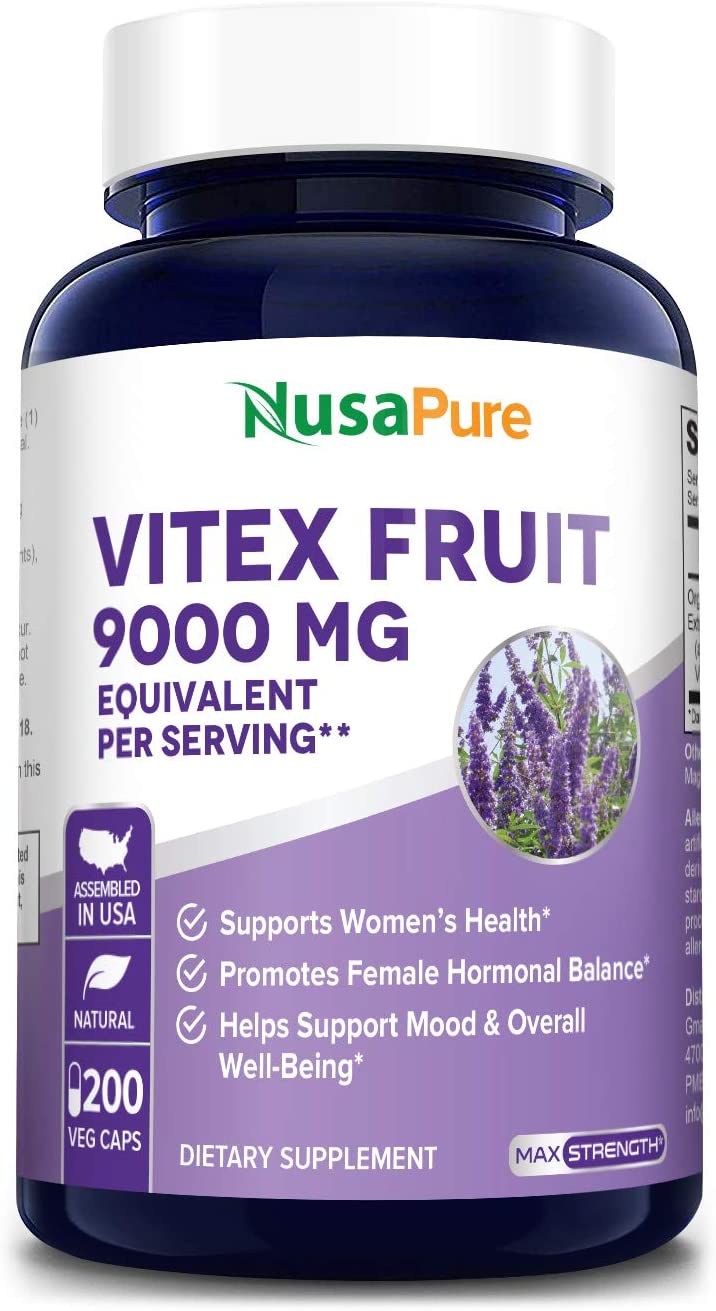 Nusapure Vitex Chasteberry Fruit 9000mg 200Capsules