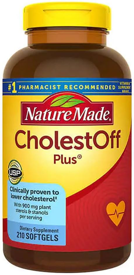 Nature Made CholestOff Plus | Heart Health Supplement | 210 Softgels