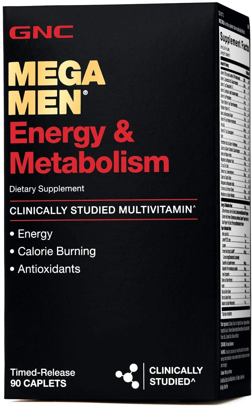 GNC Mega Men Energy Metabolism 90 Caplets ميجا مين لتحسين التمثيل الغذائى و زيادة انتاج الطاقة 90كبسولة