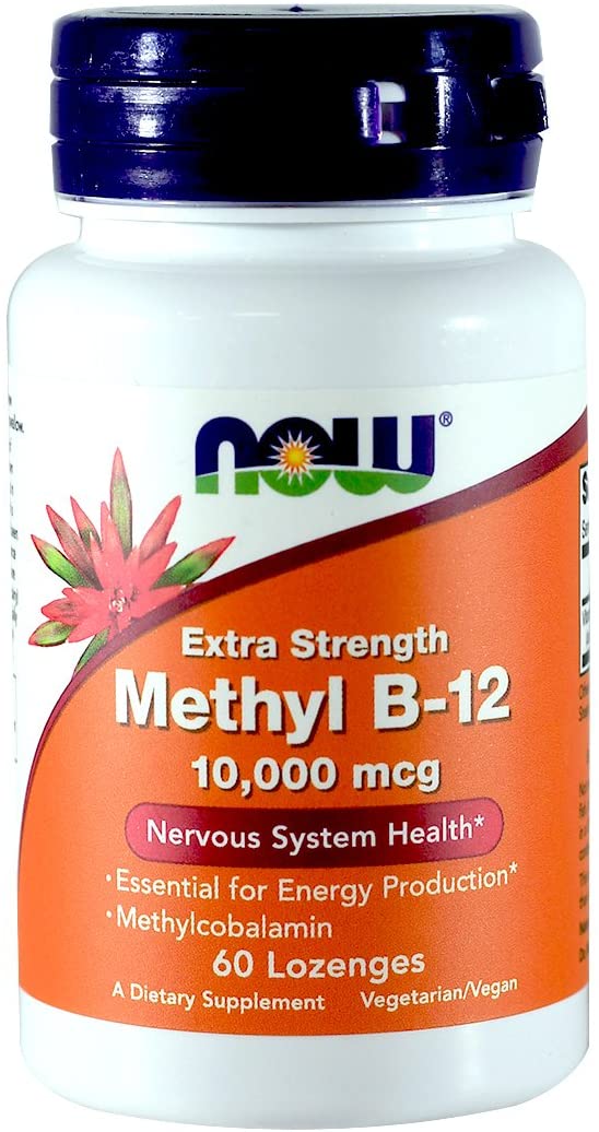 NOW Methyl B12 Methylcobalamin 10,000 mcg 60 Lozenges