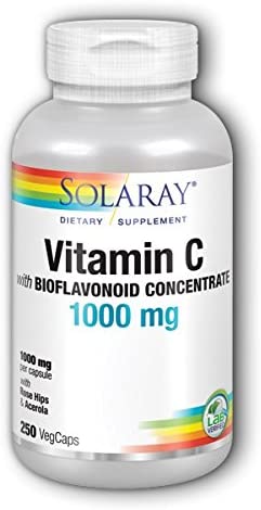 SOLARAY Vitamin C 1000mg Solaray 250 Caps فيتامين ج 1000 مجم ، 250 كبسولة