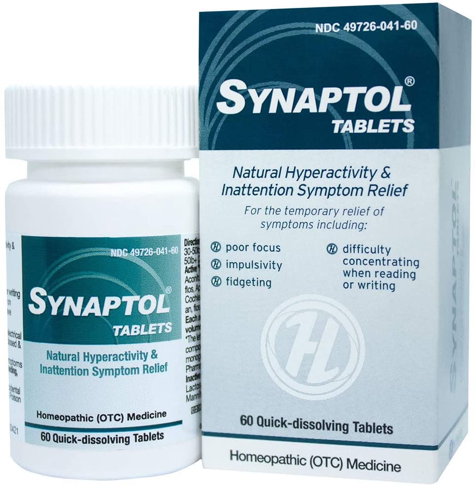 HelloLife Synaptol Tablets - Natural Hyperactivity &amp; Inattention Symptom Relief أقراص سينابتول لتخفيف أعراض فرط النشاط وعدم الإنتباه و لزيادة التركيز 60 قرص سريع الذوبان