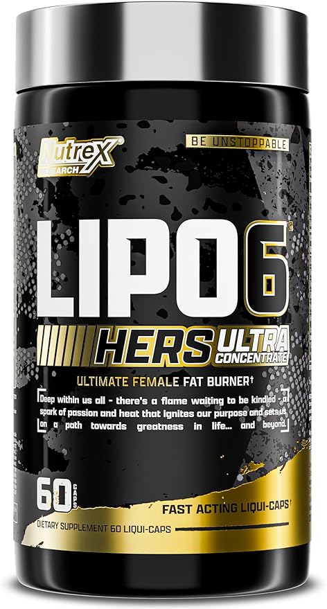 Nutrex Research Lipo-6 Black Hers Ultra Concentrate | Women's Fat Burner | 60 Pills