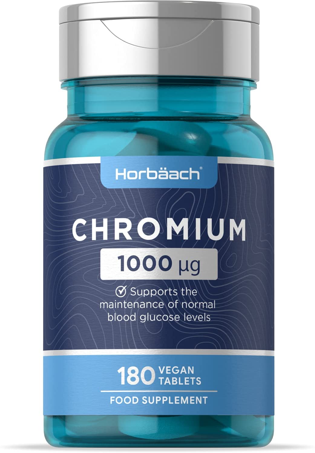 Chromium Picolinate 1,000mcg | 180 Vegan Tablets | Maintenance of Normal Blood Sugar Levels &amp; Macronutrient Metabolism | 6 - Months Supply | No Artificial Preservatives