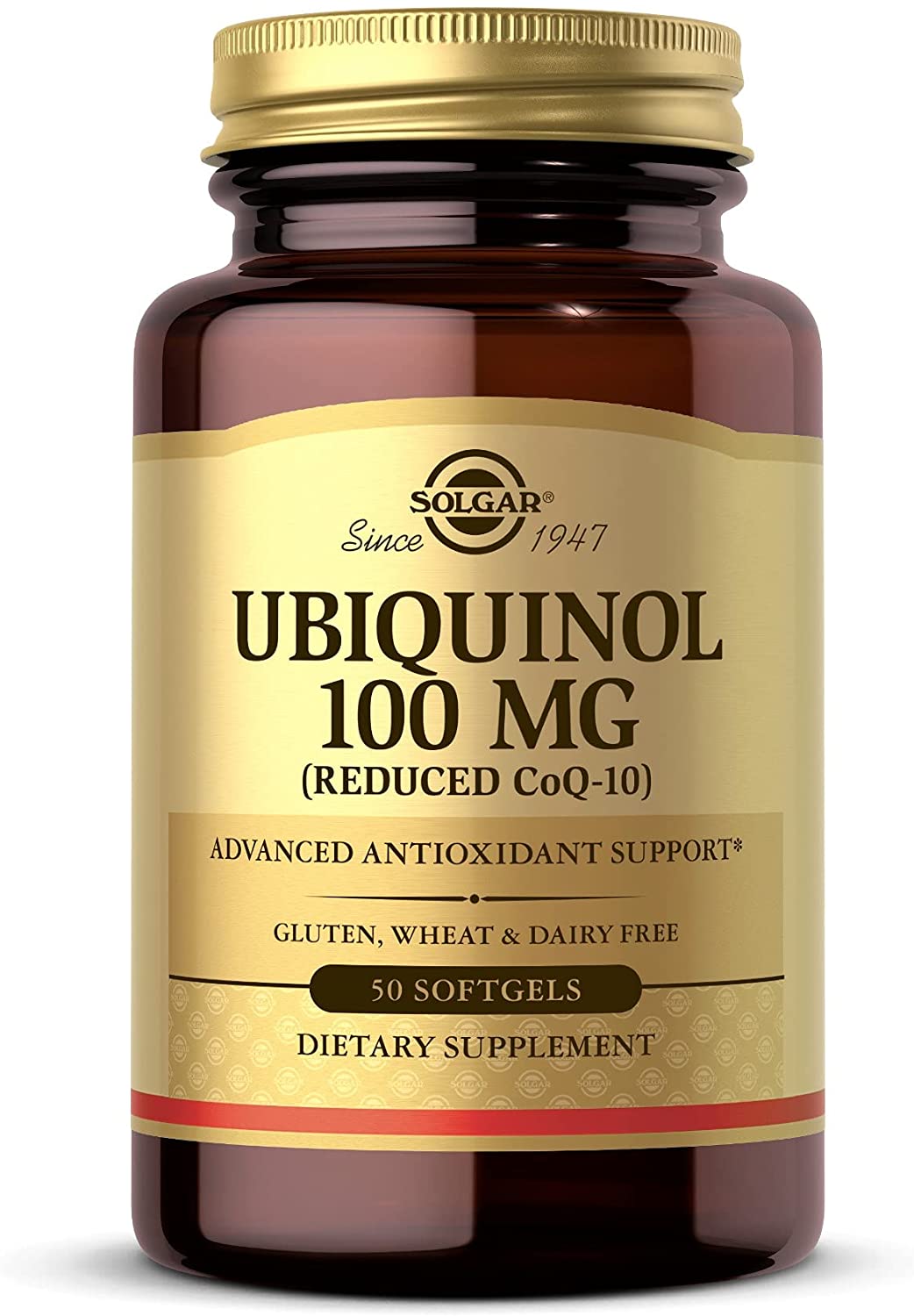 Solgar Ubiquinol 100 mg, Advanced Antioxidant Support - 50 Softgels  سولجار يوبيكوينول 100 مجم للكبسولة لتعزيز وظائف القلب والمخ ولصحة الشيخوخة 50 سوفت جيل