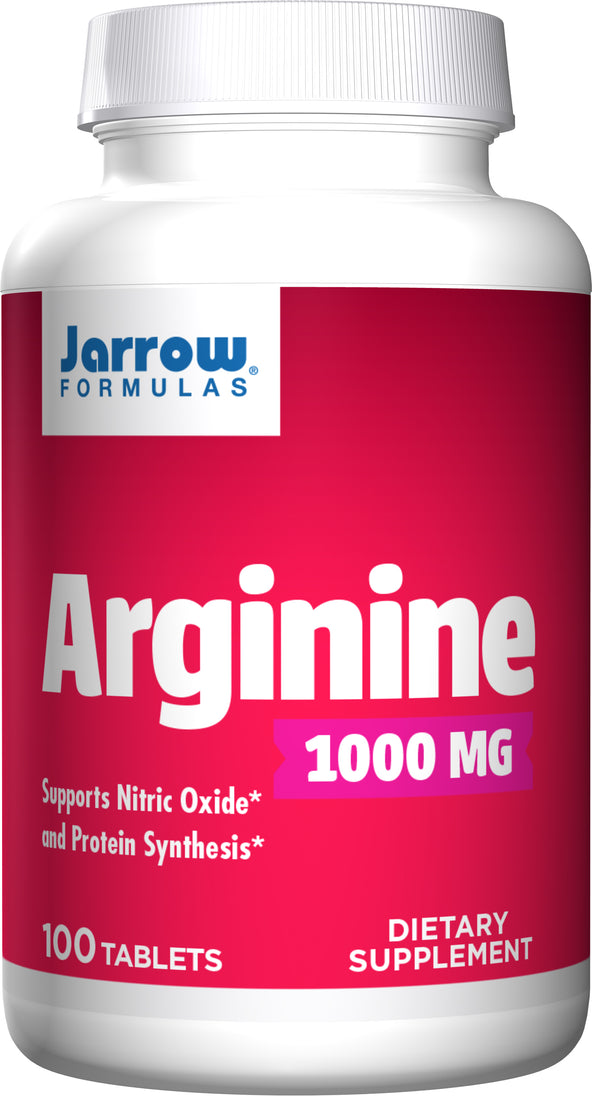 Jarrow Formulas Arginine 1000 mg - 100 Tablets - Supports Nitric Oxide & Protein Synthesis - Supports Normal Tissue Repair - Men’s Health Formula