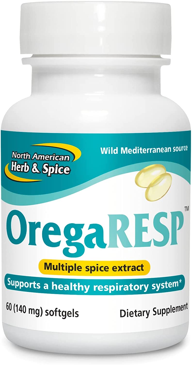 North American Herb &amp; Spice OregaResp P73 - 60 Softgels - Supports Immune &amp; Respiratory Health - Multiple Spice Oil Complex with Oreganol P73 Oregano Oil - Non-GMO - 30 Servings