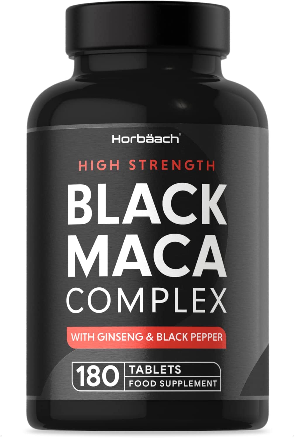 Black Maca Complex 6000mg | 180 Vegan Tablets | 100% Peruvian Black Maca, Maca Root Extract, Panax Ginseng &amp; Black Pepper | Non-GMO, Gluten Free Supplement (6 Months Supply)