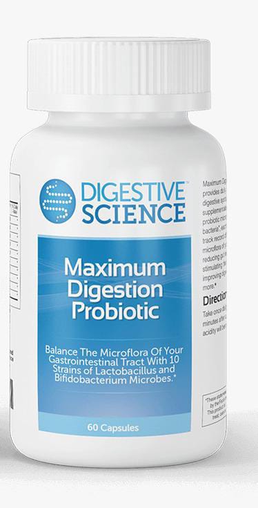 Digestive Science - Maximum Digestion Probiotic Supplement (60 Capsules)