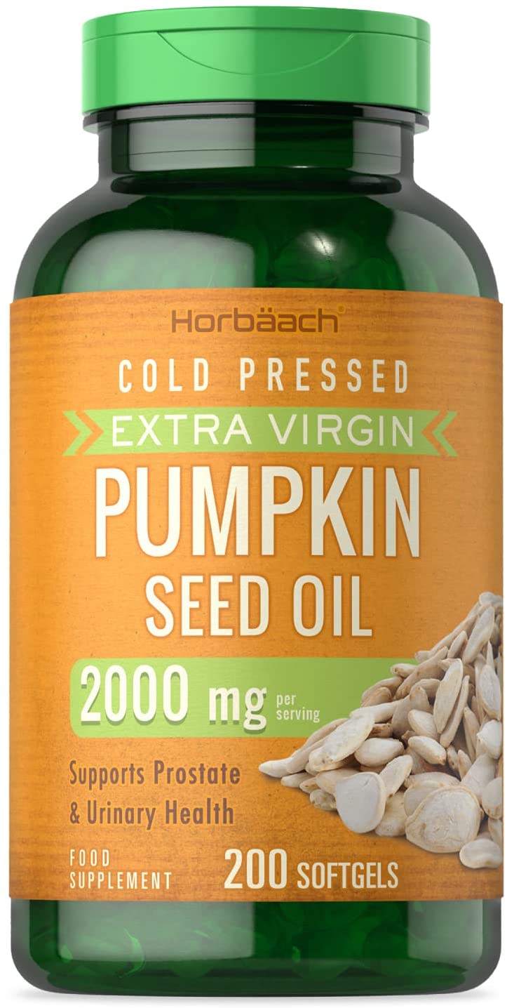 Pumpkin Seed Oil 2000mg | 200 Softgel Capsules | Cold Pressed | Supports Prostate &amp; Urinary Health | Natural Source of Essential Fatty Acids | Non-GMO, Gluten Free | No Artificial Preservatives
