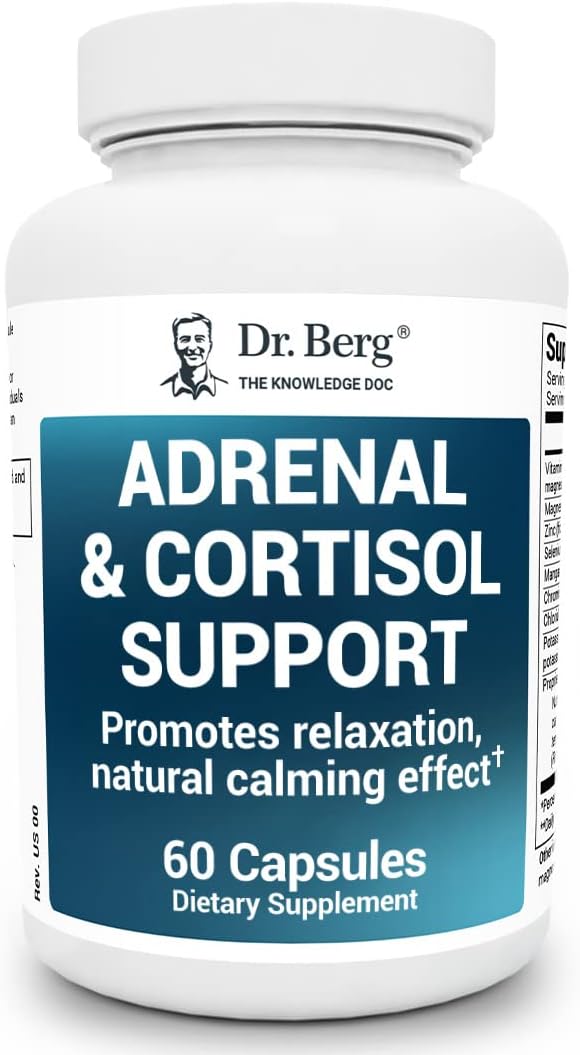 Dr. Berg Adrenal &amp; Cortisol Support | Stress Management Formula - 60 Capsules