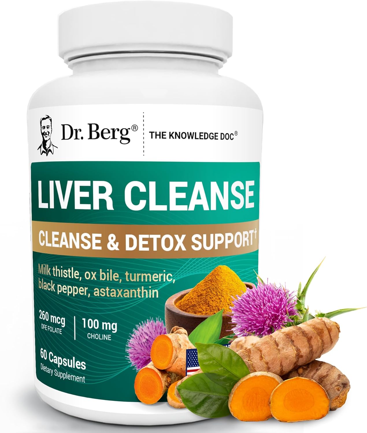 Dr. Berg Liver Cleanse | Premium Detox &amp; Support Formula - 60 Capsules