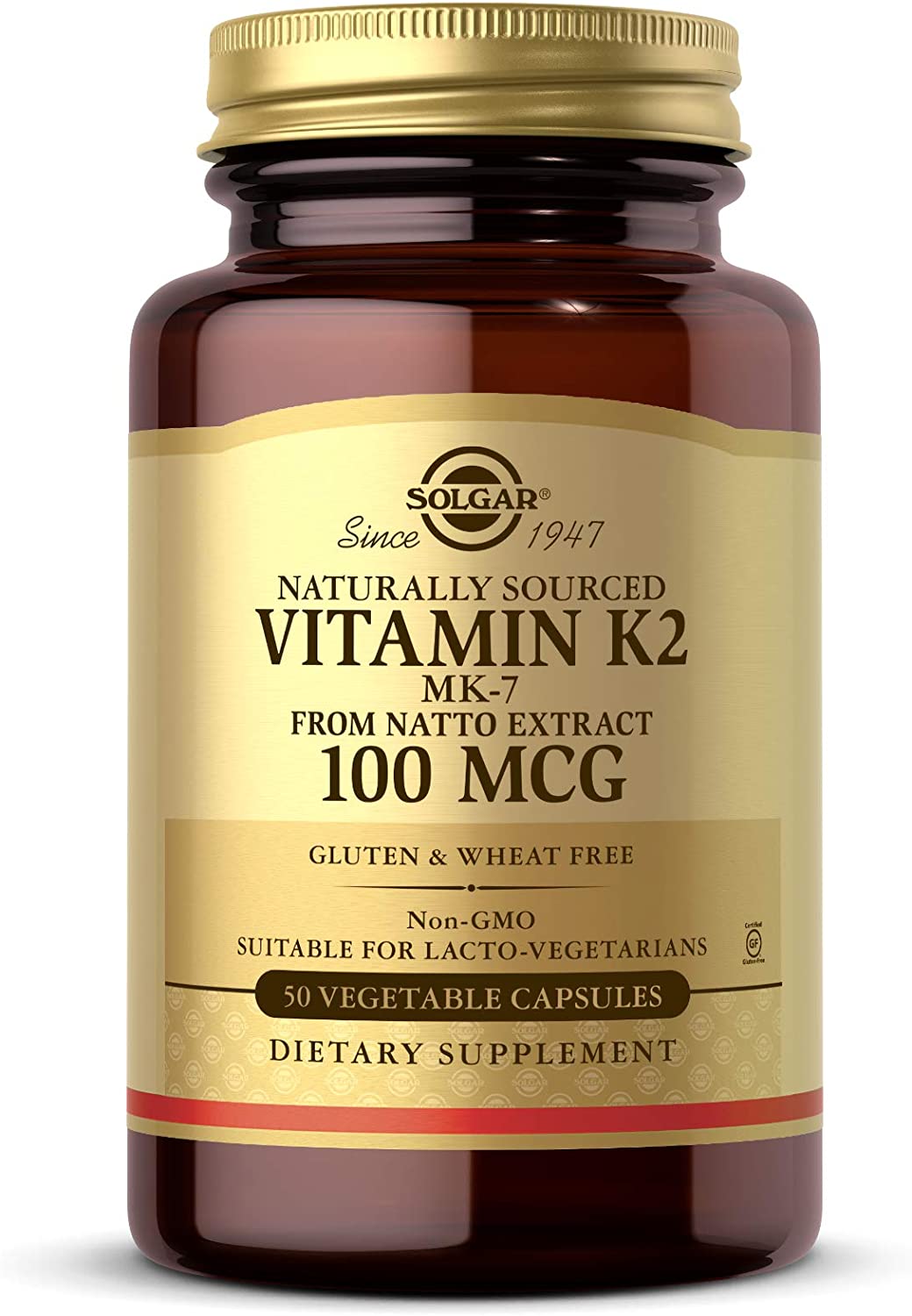 Solgar Vitamin K2 (MK-7) 100mcg, 50 Capsules