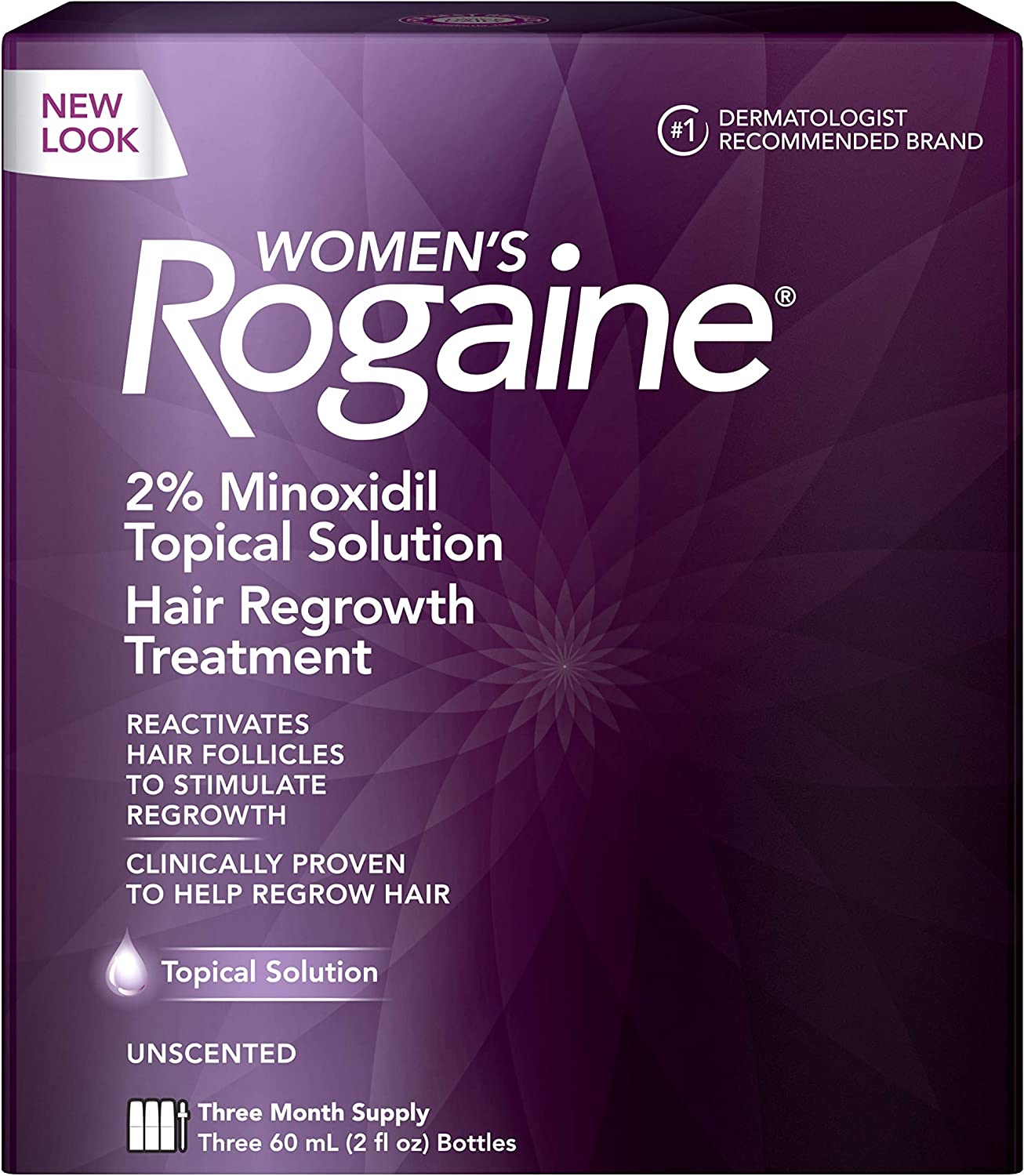 Rogaine Women's 2% Minoxidil Solution Three Supply