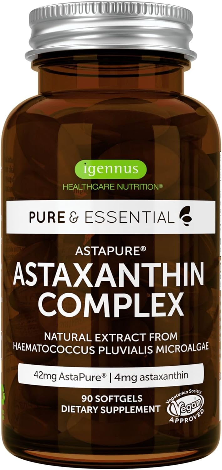 Pure &amp; Essential Astaxanthin Complex 4 mg 90 Vegan Capsules