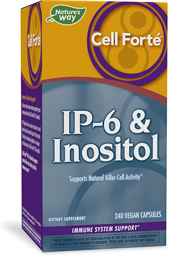 Nature's Way Cell Forté IP-6 &amp; Inositol Supplement , 240 Capsules ناتشرز واى اينوزيتول ، لدعم الجهاز المناعى ولصحة وظائف الكبد ، وتعزيز إزالة السموم من الخلايا ، وتحسين وظائف الأغشية، 240 كبسولة
