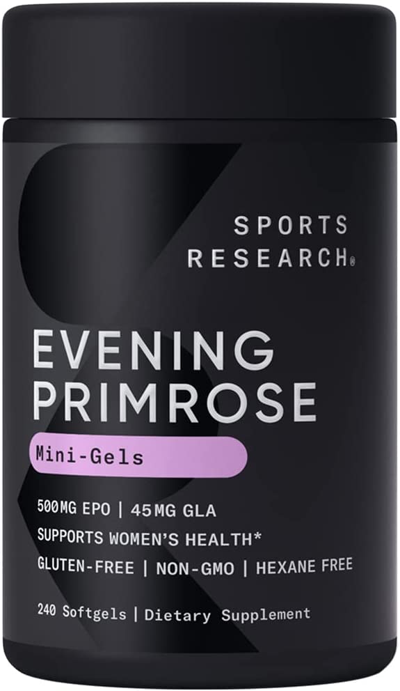 Evening Primrose Oil (500mg) 240 Mini-Liquid Softgels<BR/>لتحسين صحة البشره والجهاز المناعي  ولتحسين توازن الهرمونات للسيدات وتخفيف الام الدوره الشهريه