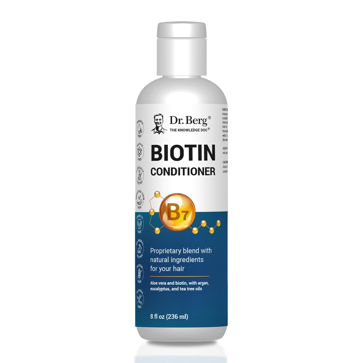 Dr. Berg Biotin Conditioner | Natural Hair &amp; Scalp Rescue with Botanicals | 236 ml