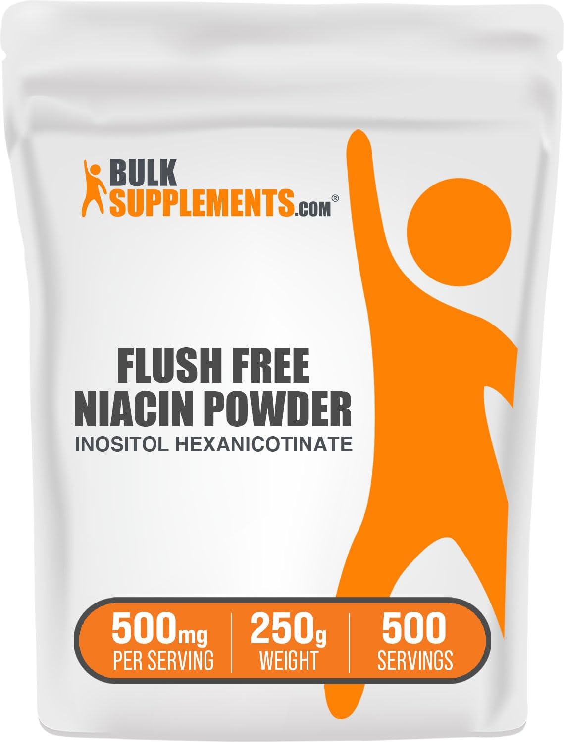 BULKSUPPLEMENTS.COM Niacin Powder - Niacin 500mg - Niacin with Flushing - Vitamin B3 Supplement - Niacin Flush - B3 Vitamins - 500mg of Nicotinic Acid per Serving (250 Grams - 8.8 oz)